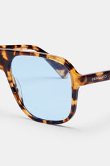 Tortoise Shell Aviator Sunglasses - Brown