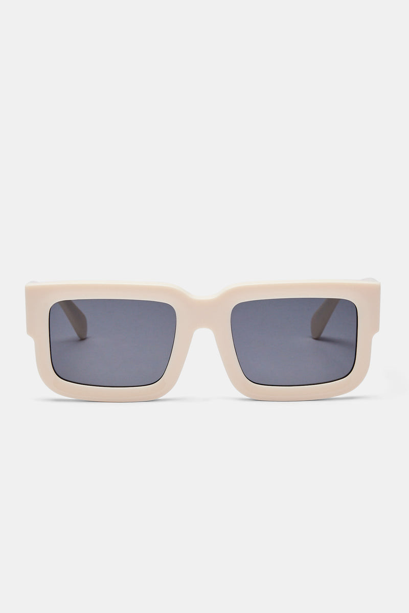 Chunky Acetate Sunglasses - Ecru