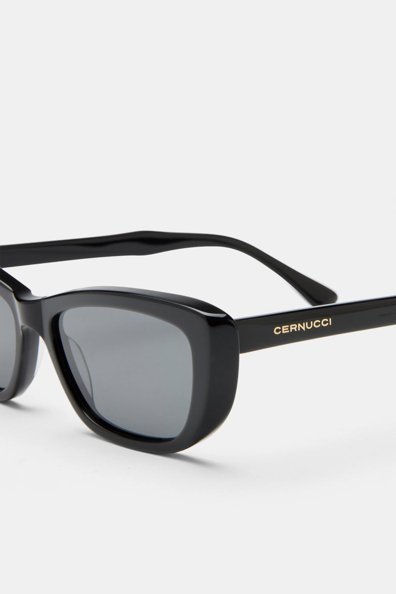 Narrow Aviator Sunglasses - Black