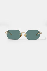 Hexagon Tinted Sunglasses - Green