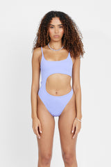 Cut Out Swimsuit - Purple