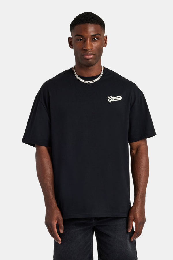 Palm Back Graphic Oversized T-Shirt - Black