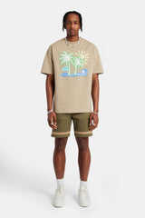 Palm Graphic Oversized T-Shirt - Sage