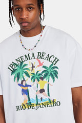 Rio Beach Football Oversized T-Shirt - White