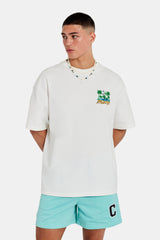 Palm Yacht Embroidered Oversized T-Shirt - Off White