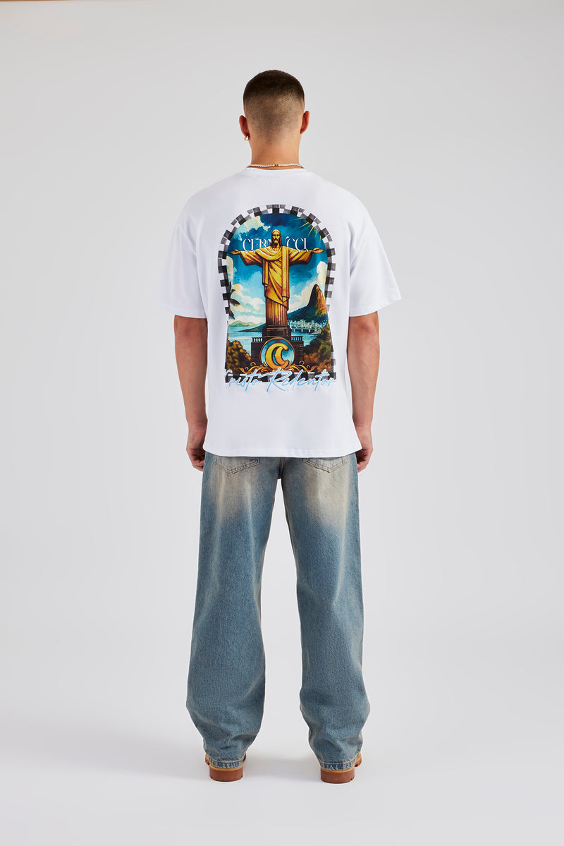 Cristo Redentor Graphic Oversized T-Shirt