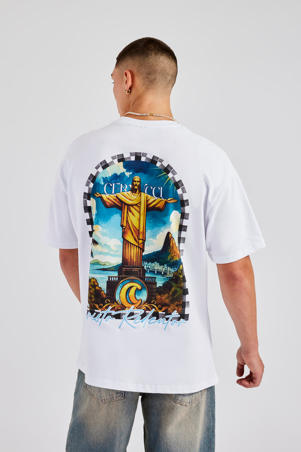 Cristo Redentor Graphic Oversized T-Shirt