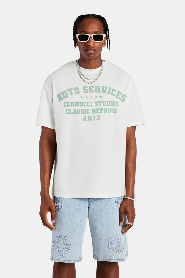 Moto Oversized T-Shirt - Off White