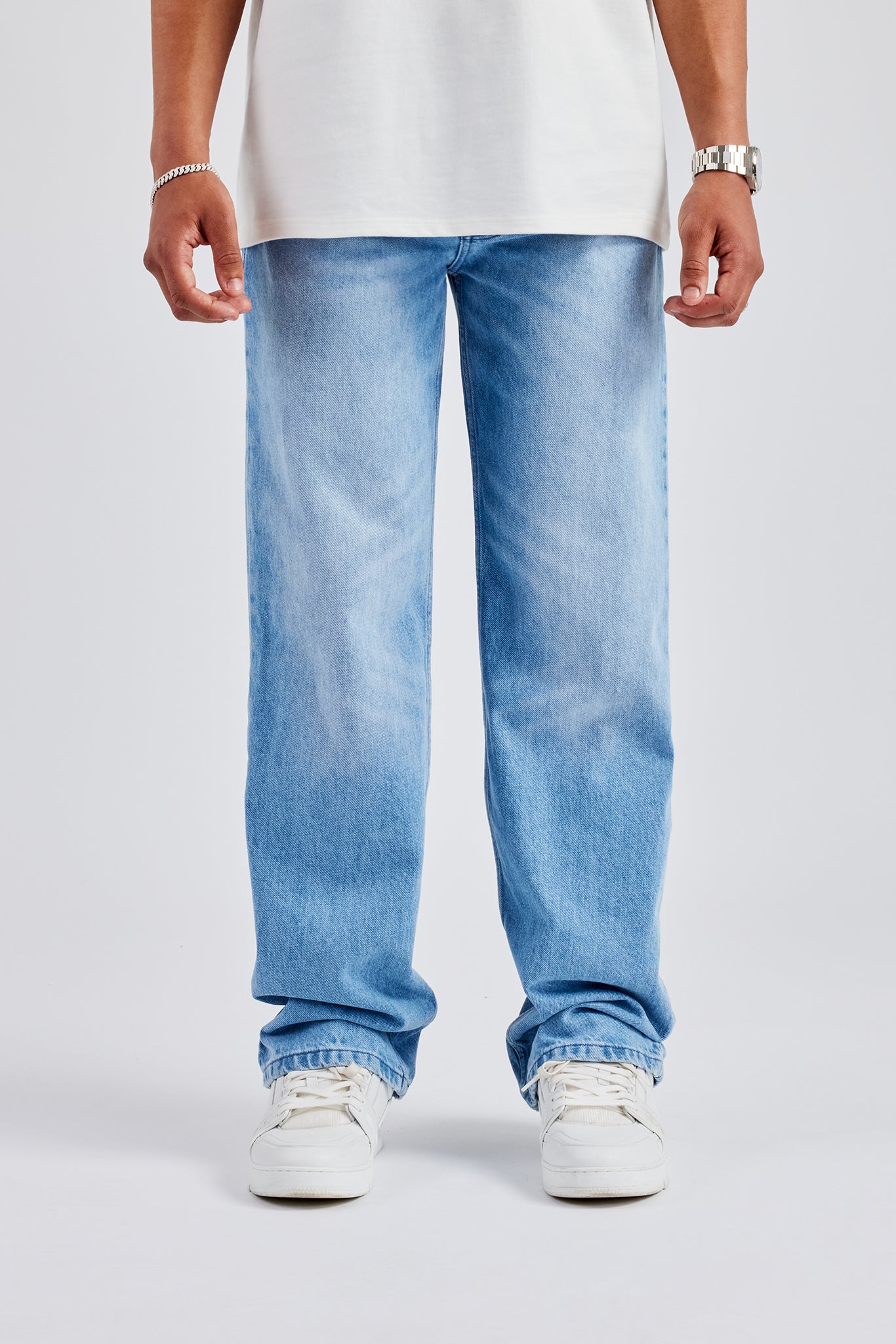 Mens Relaxed Fit Jeans - Vintage Blue | Mens Denim | Shop Denim Jeans ...