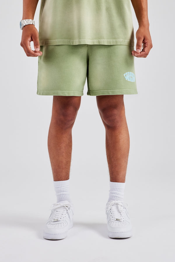 Spray Washed Paraiso Jersey Short - Washed Green