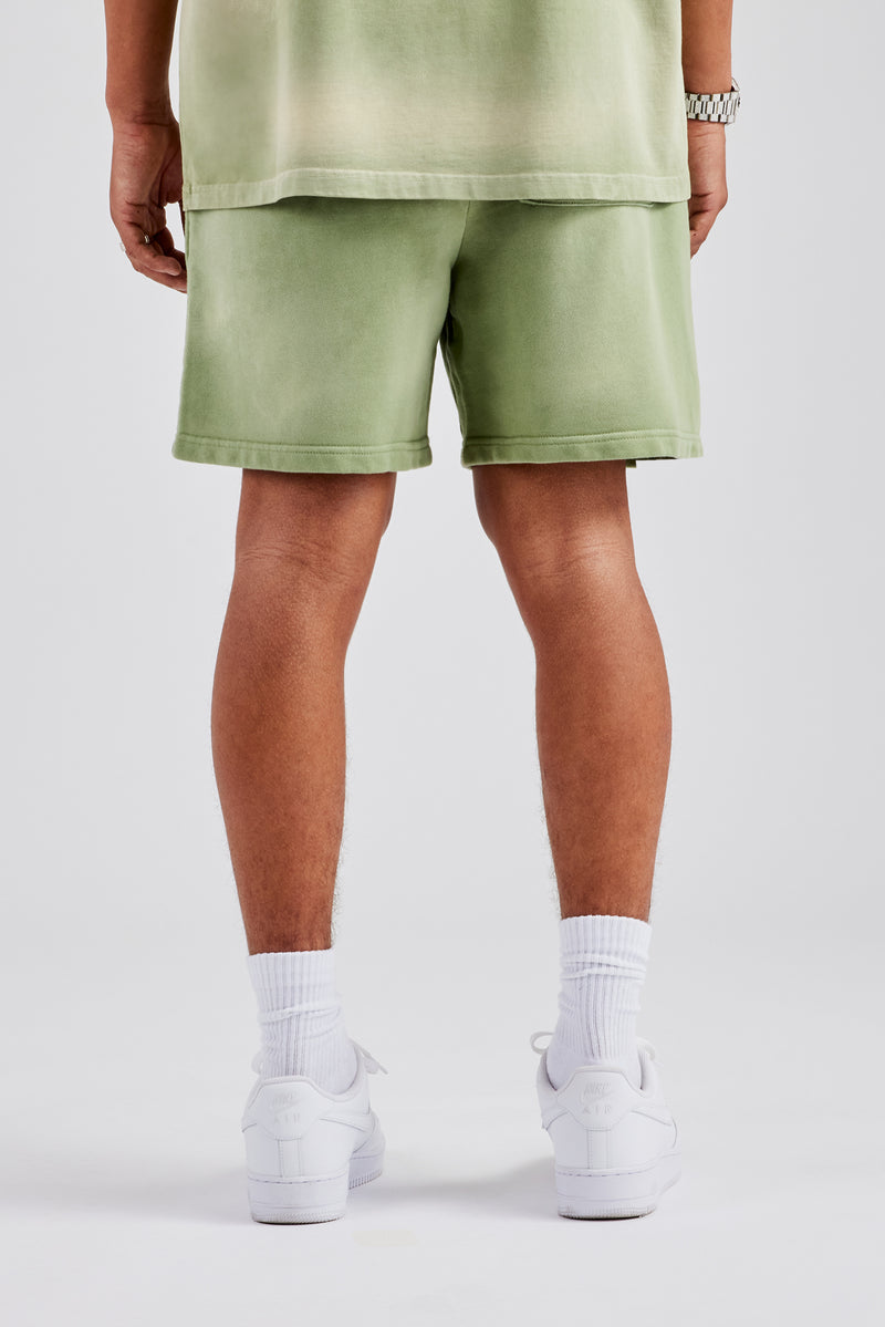 Spray Washed Paraiso Jersey Short - Washed Green