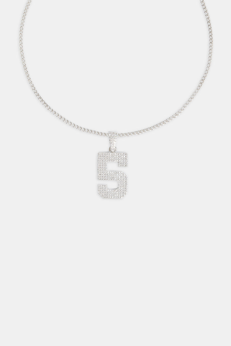 Iced 5 Number Pendant