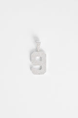 Iced 9 Number Pendant