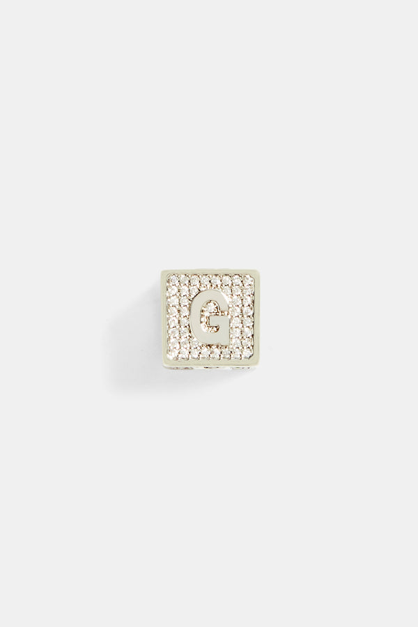 Iced G Letter Block Pendant