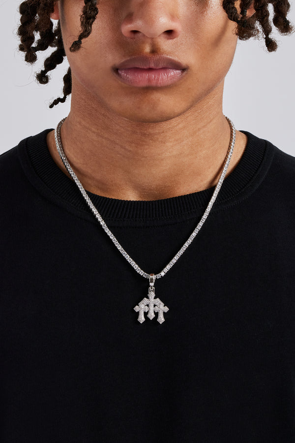 Triple Cross Pendant 25mm & 3mm Tennis Chain