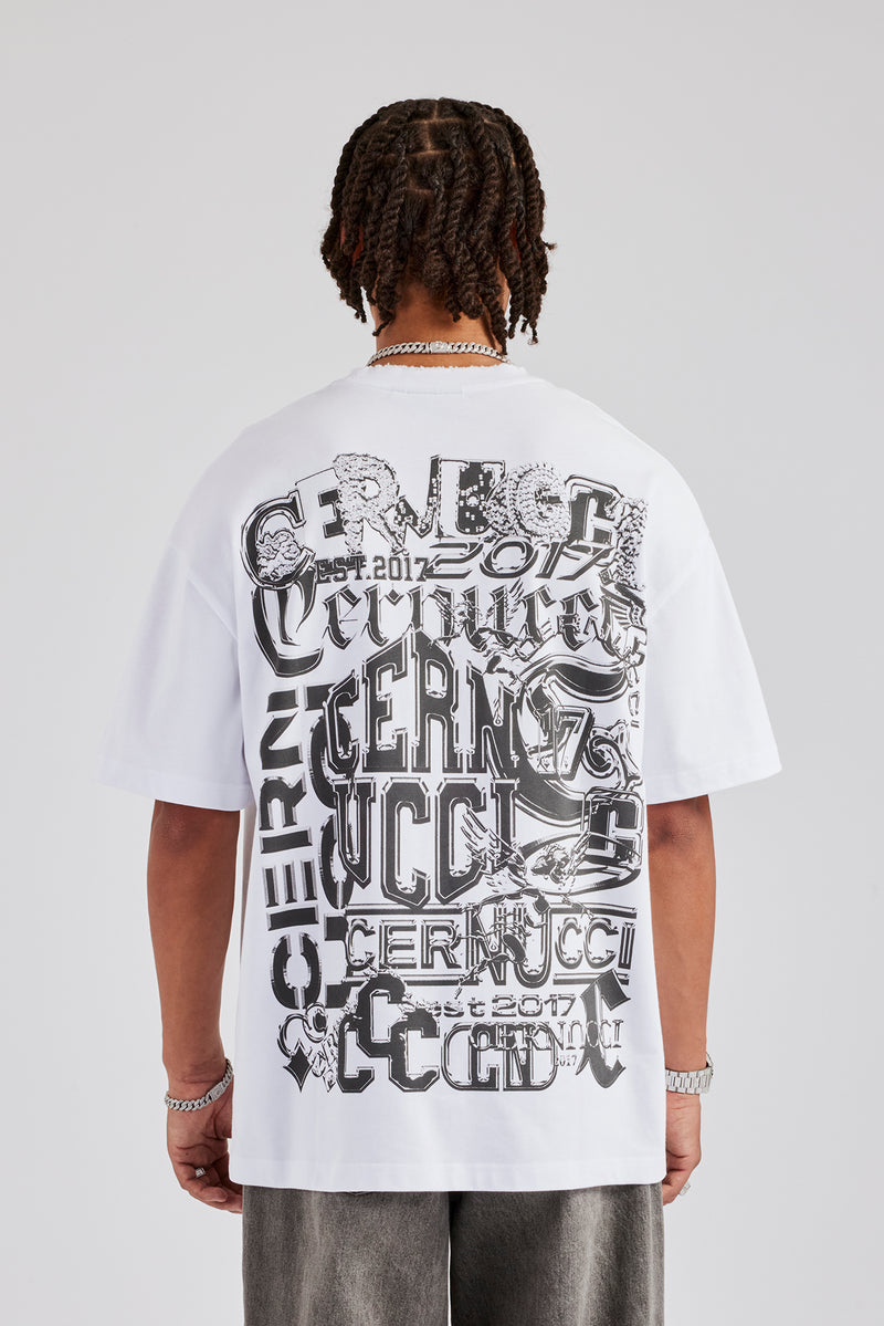 Chrome Back Graphic Oversized T-Shirt