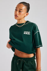 222 Cherub Oversized T-Shirt - Forest Green