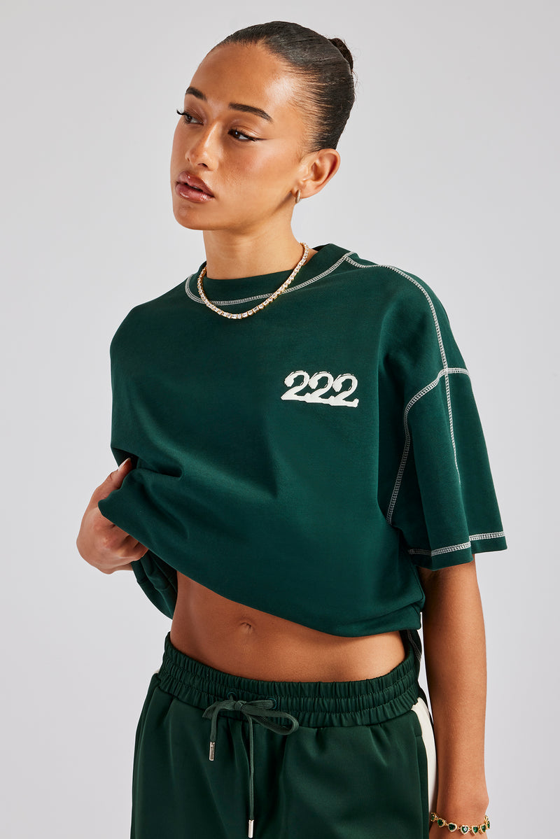 222 Cherub Oversized T-Shirt - Forest Green