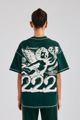 222 Cherub Oversized T-Shirt - Forest Green