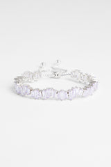 Lilac Iced Cluster Toggle Bracelet