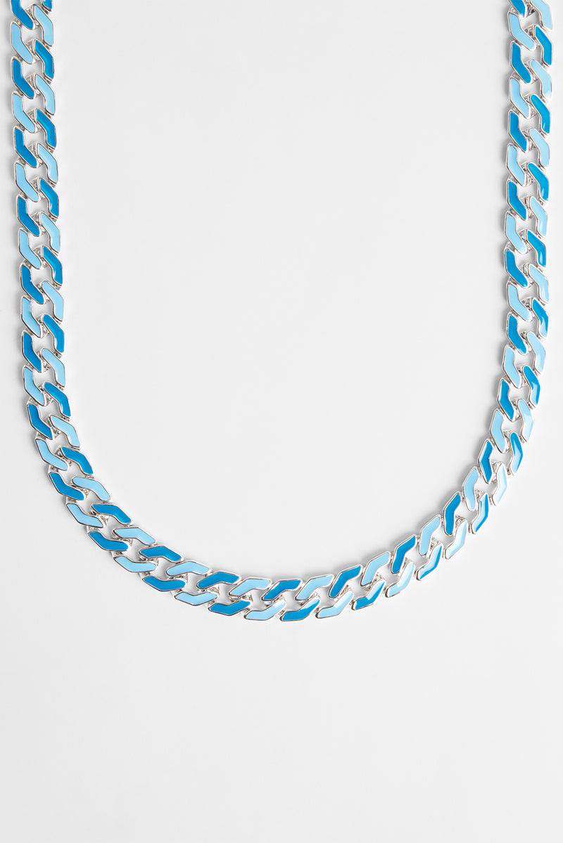 Cuban Chain Necklace Metal and Enamel