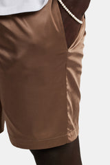 Heavyweight Satin Short - Coffee