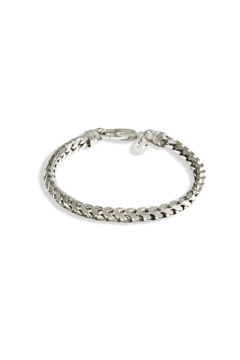 925 Sterling Silver Box Bracelet - 5mm