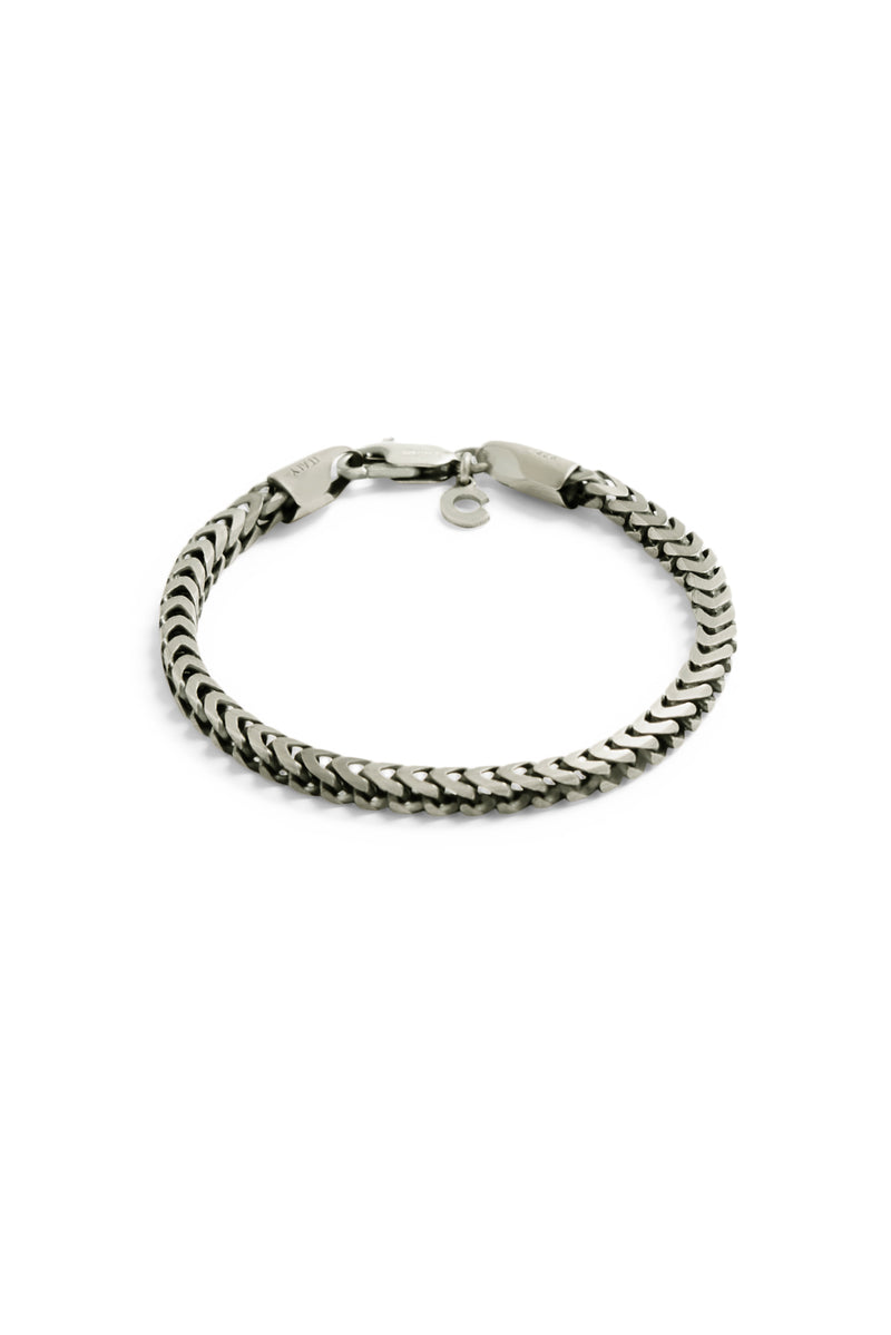 925 Sterling Silver Oxidised Box Bracelet