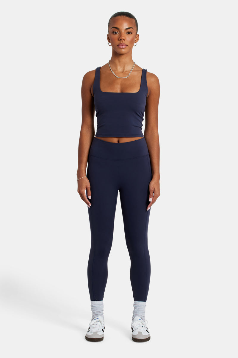 Deep Waistband Legging - Navy