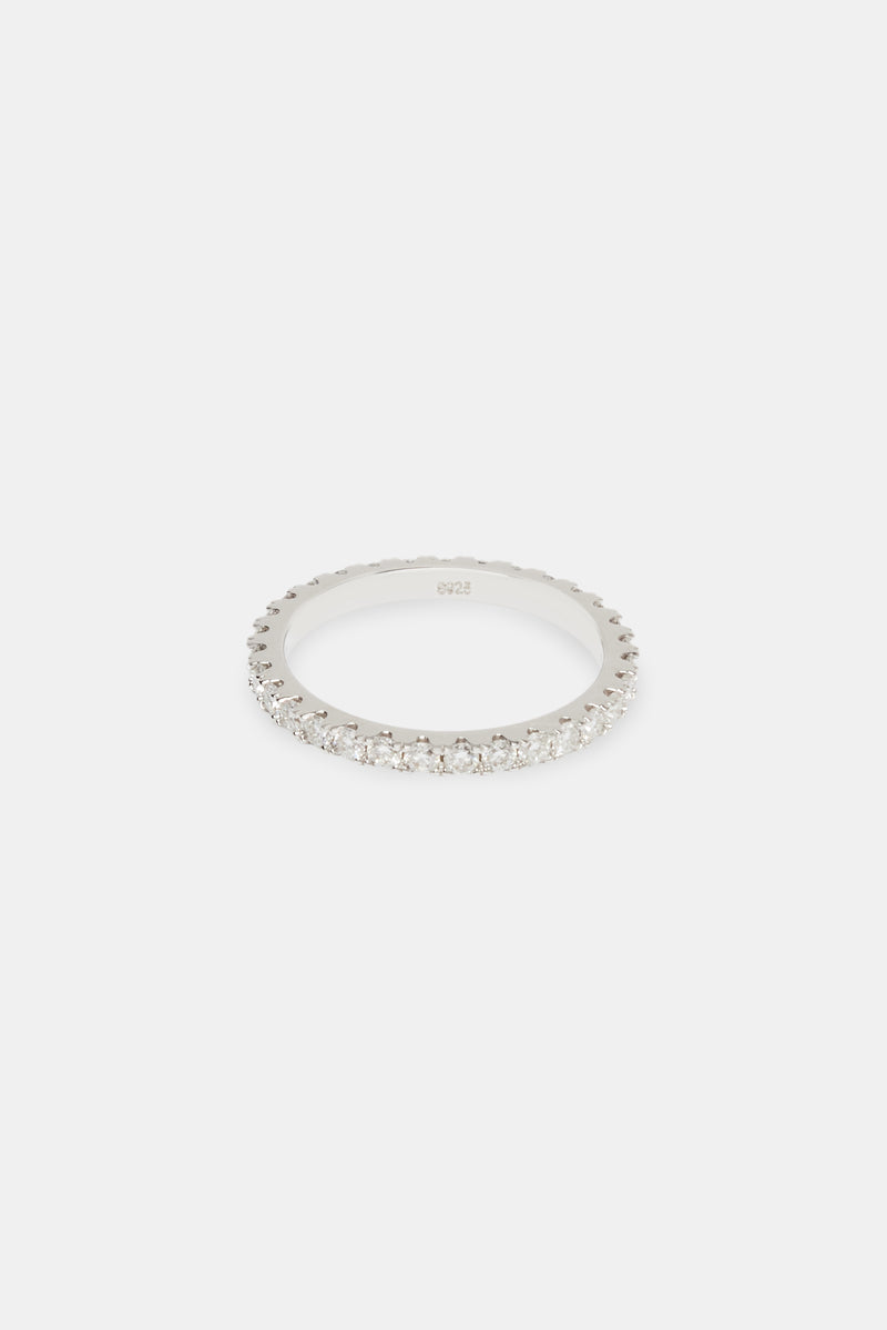 Moissanite Tennis Ring - White