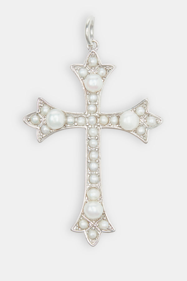 Celtic Cross Pearl Pendant