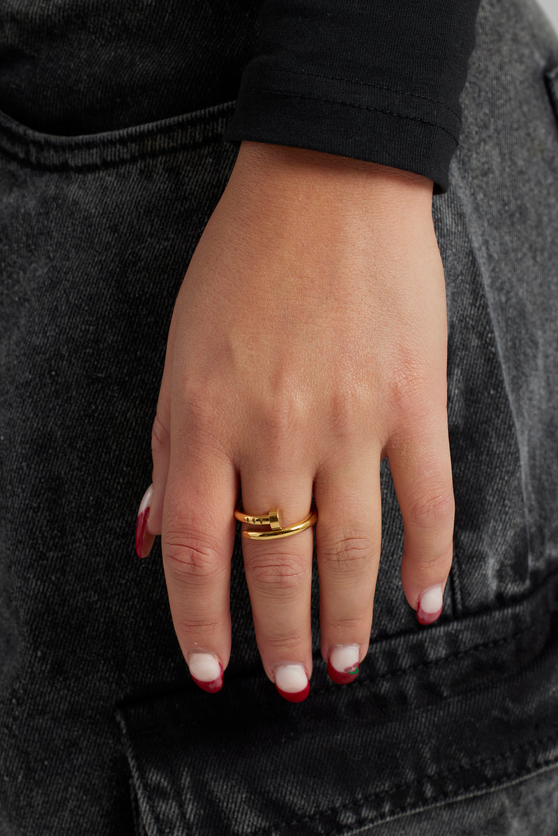 3mm Gold Plated Polished Twist Ring