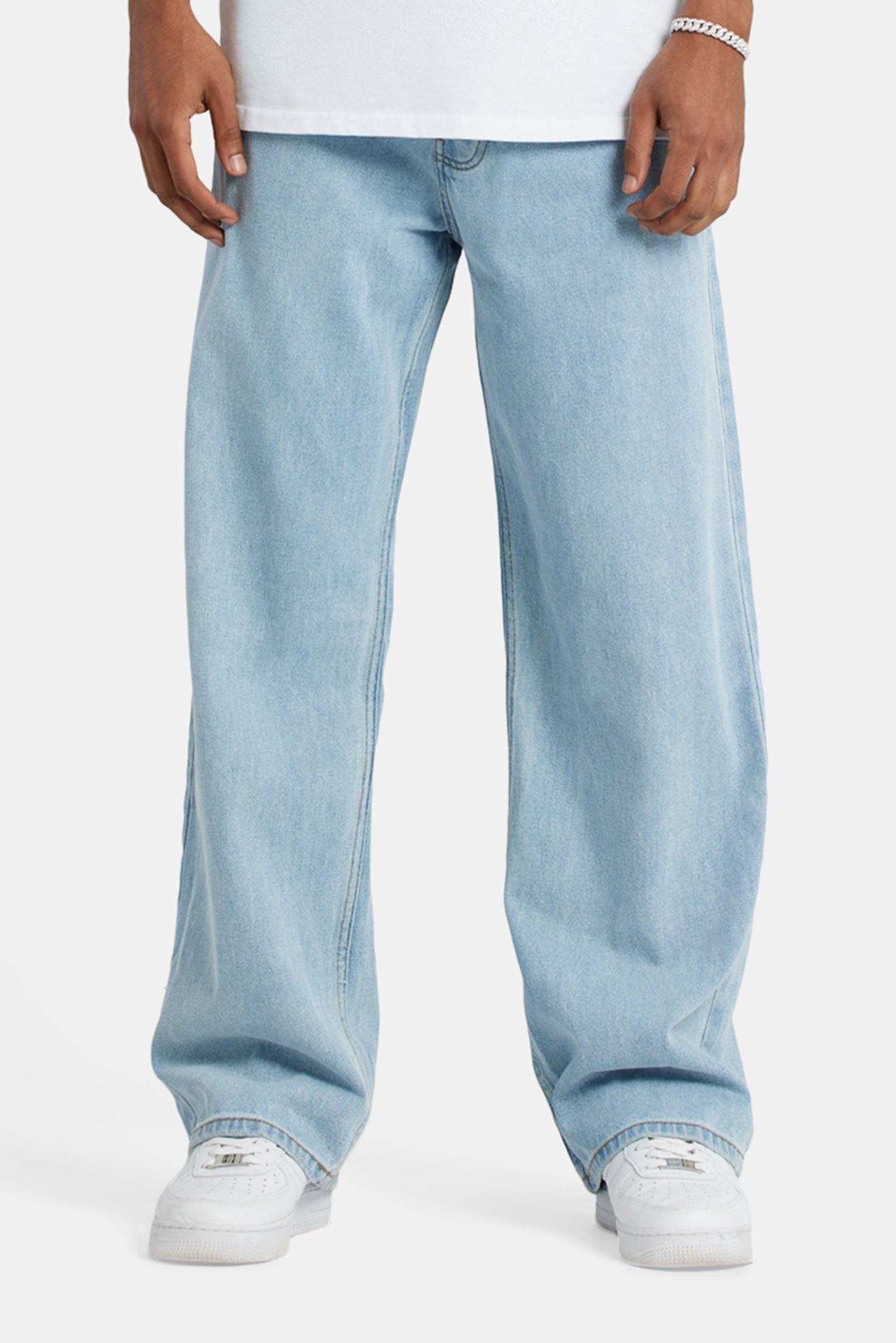 Baggy Fit Jeans - Light Blue | Mens Denim | Shop Denim Jeans at ...