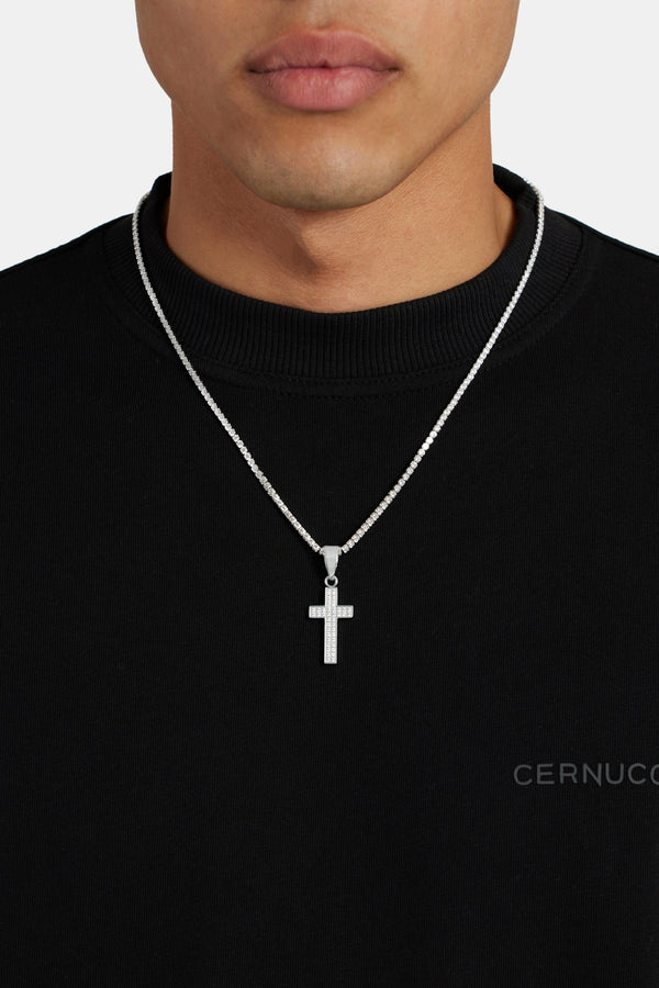 Iced CZ Cross Pendant