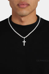 Iced CZ Cross Pendant