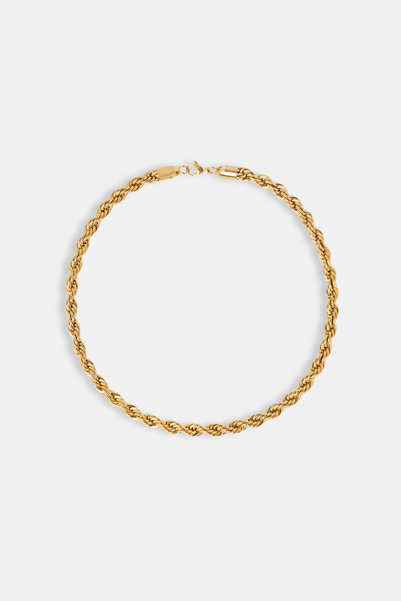 7mm Rope Chain - Gold