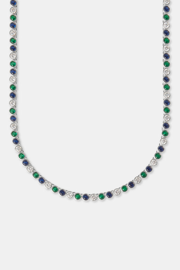 Blue & Green Iced Stone Chain - 5mm