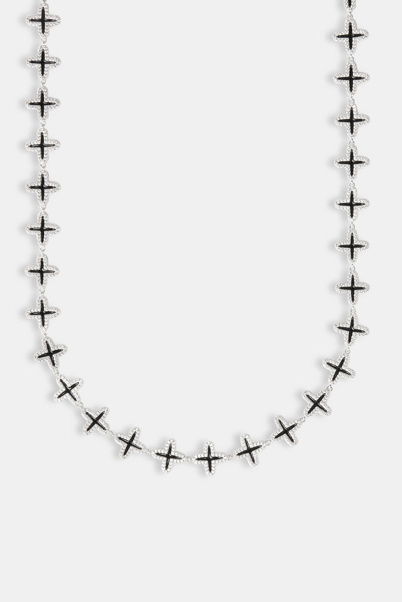 Black Enamel Motif Chain - 10mm