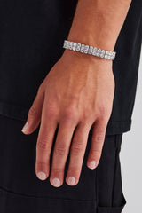 Iced Clear Double Row Tennis Bracelet - 10mm