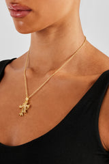 Micro Double Cross Necklace - 24mm