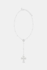 Drop Pendant Cross Necklace - 40mm