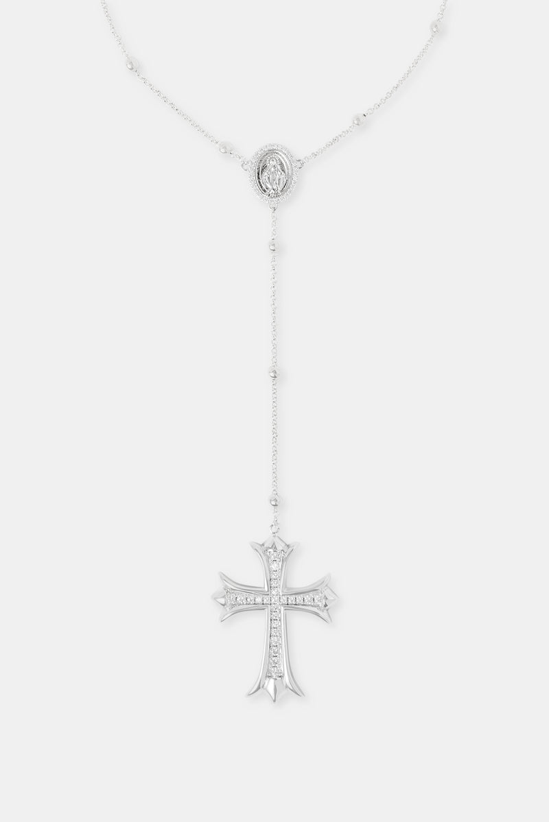 Drop Pendant Cross Necklace - 40mm