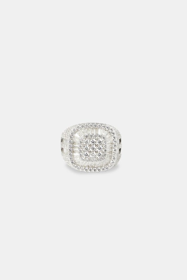 Iced Baguette Signet Ring - 20mm