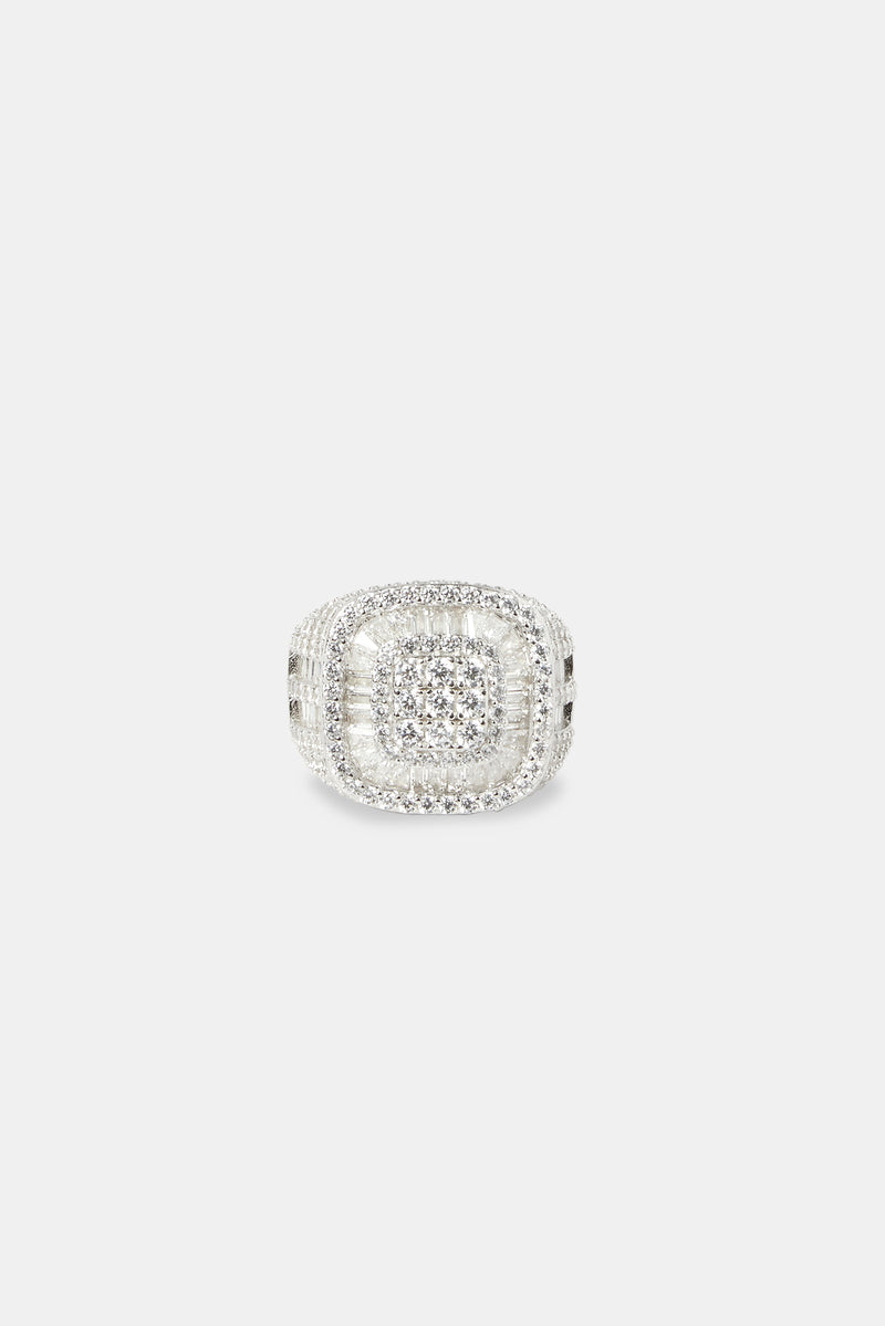 Iced Baguette Signet Ring - 20mm