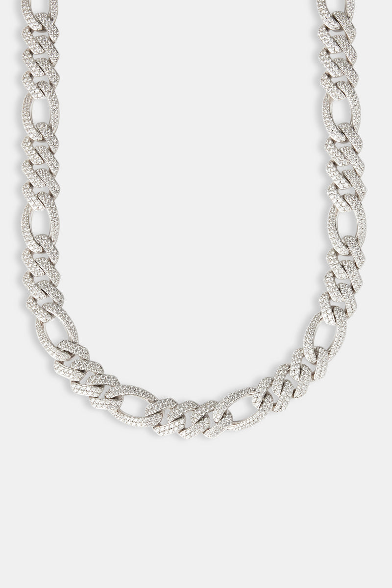 Iced Pave Figaro Chain - 14mm