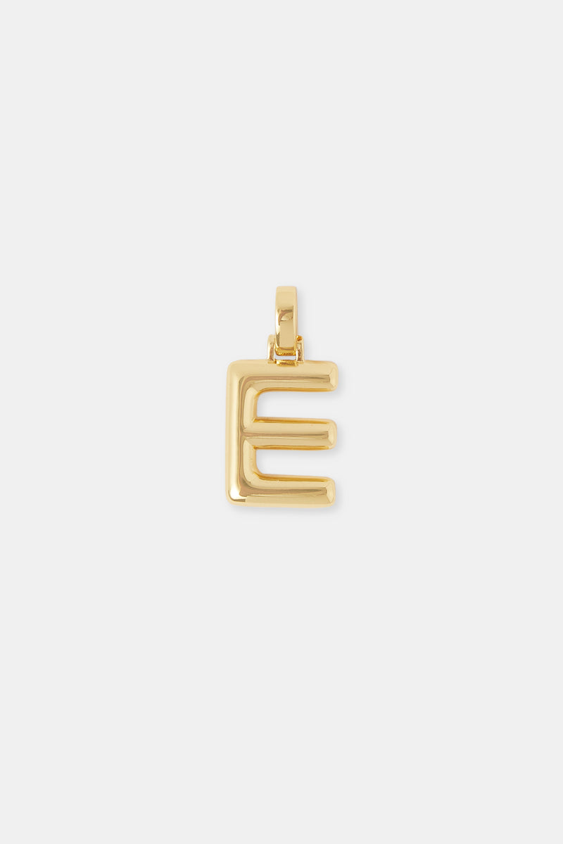 Mini Polished Balloon Letter Pendant - 20m - Gold