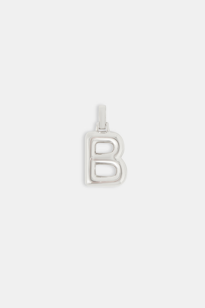 Mini Polished Balloon Letter Pendant - 20mm