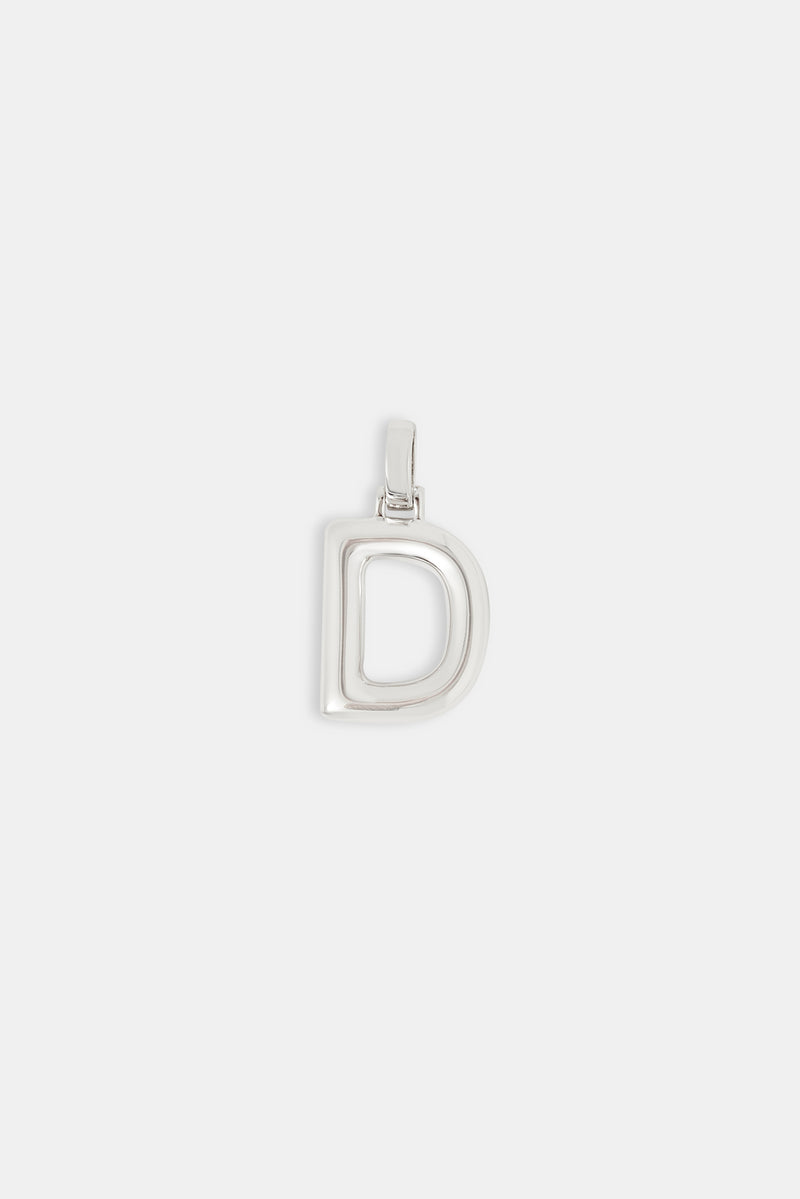 Mini Polished Balloon Letter Pendant - 20mm