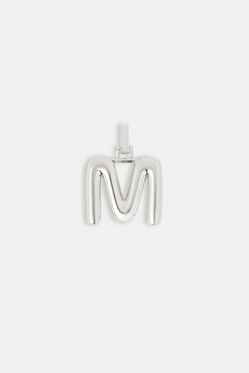 Mini Polished Balloon Letter Pendant - 20mm