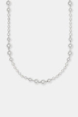 Mixed Size Polished & Ice Ball Chain